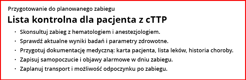 Małopłytkowość – kontrola stanu pacjenta przed planowanym zabiegiem