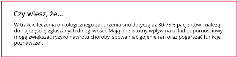  Ramka przedstawiająca ilość pacjentów zgłaszających zaburzenia snu